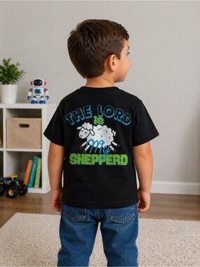 Black 'The Lord Is My Shepherd' Kids Graphic Tee
